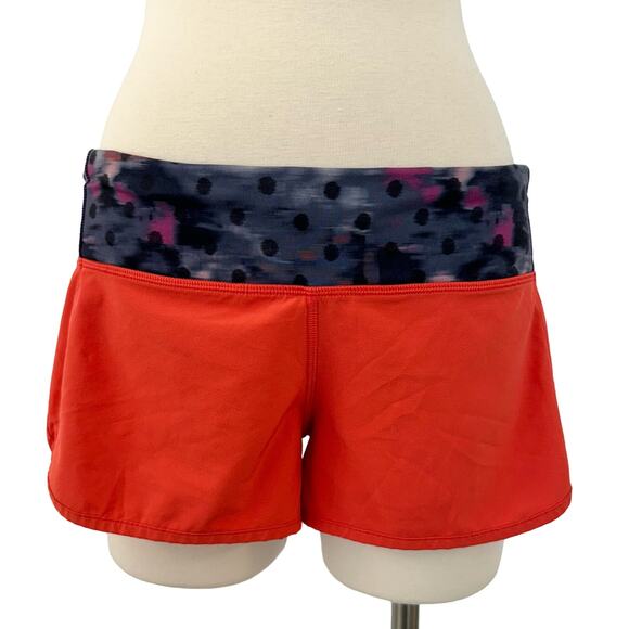 Lululemon Speed Short in Alarming / Windy Blooms Regal Plum Multi | 6 - Picture 1 of 9
